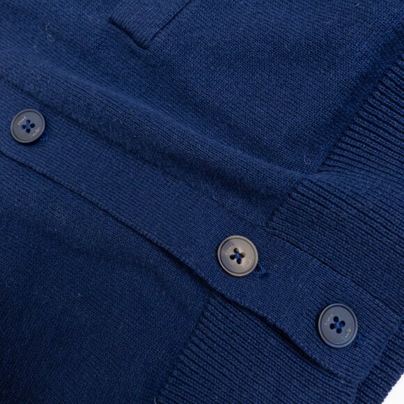 Paul Smith Wool Blend Cardigan Navy Preppy Juniors 16 / Small - Picture 9 of 14